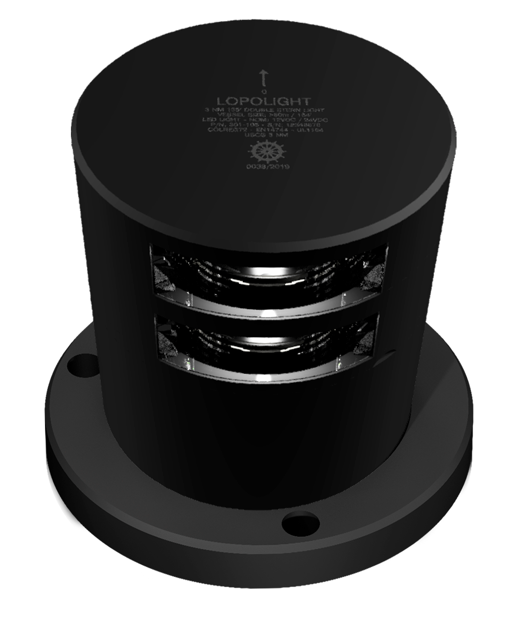 3nm stern, double, black anodized